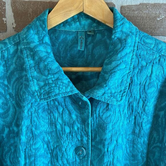 Focus Casual Life Womens Button Up Cotton Textured Jacket Size Medium - Picture 13 of 13